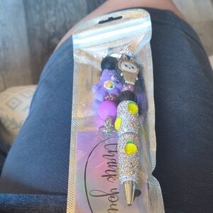 Sparkly Purple and Yellow Kids Pen